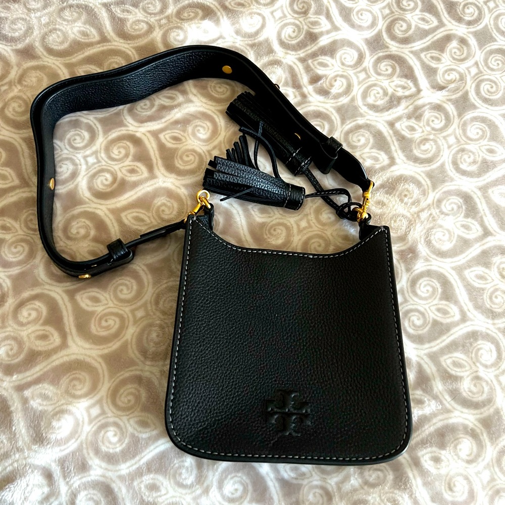 Tori Burch magnet locked pitch with strap